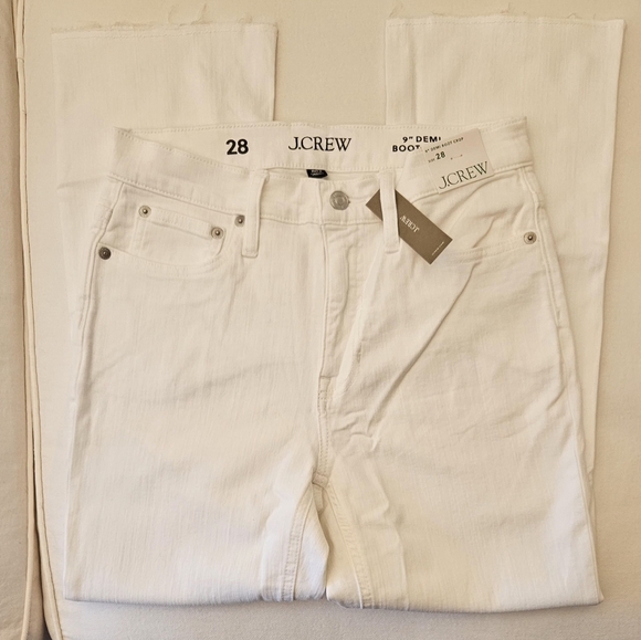 J. Crew 9" demi-boot crop jean in white wash - Best Seller - Picture 7 of 8